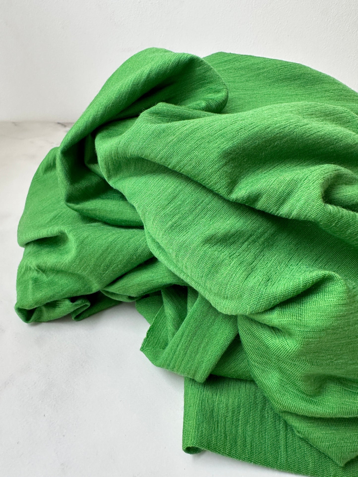 100% Merino Wool Jersey Knit Jersey Fabric by the Yard Stretch Sewing Women Everyday Wear- Coriander Green MT102