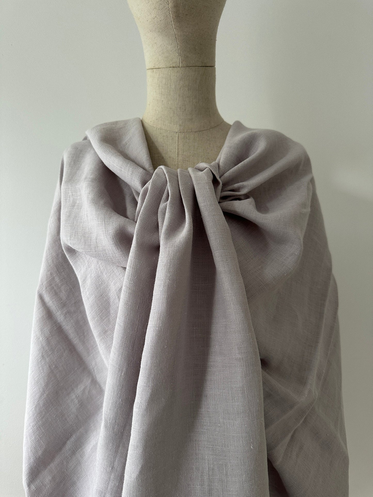 fashion design project in dove gray linen fabric