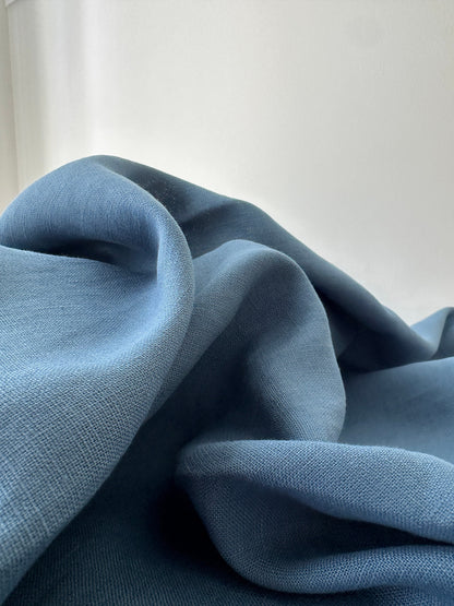 aegean blue linen fabric suitable for curtains and drapery