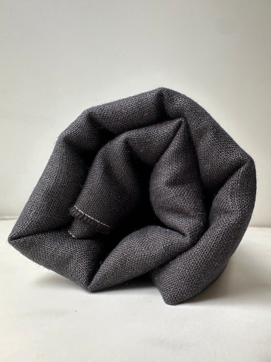 european linen fabric in timelss jet black color