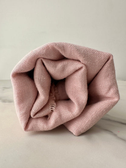 romantic blush pink european linen fabric by he yard 