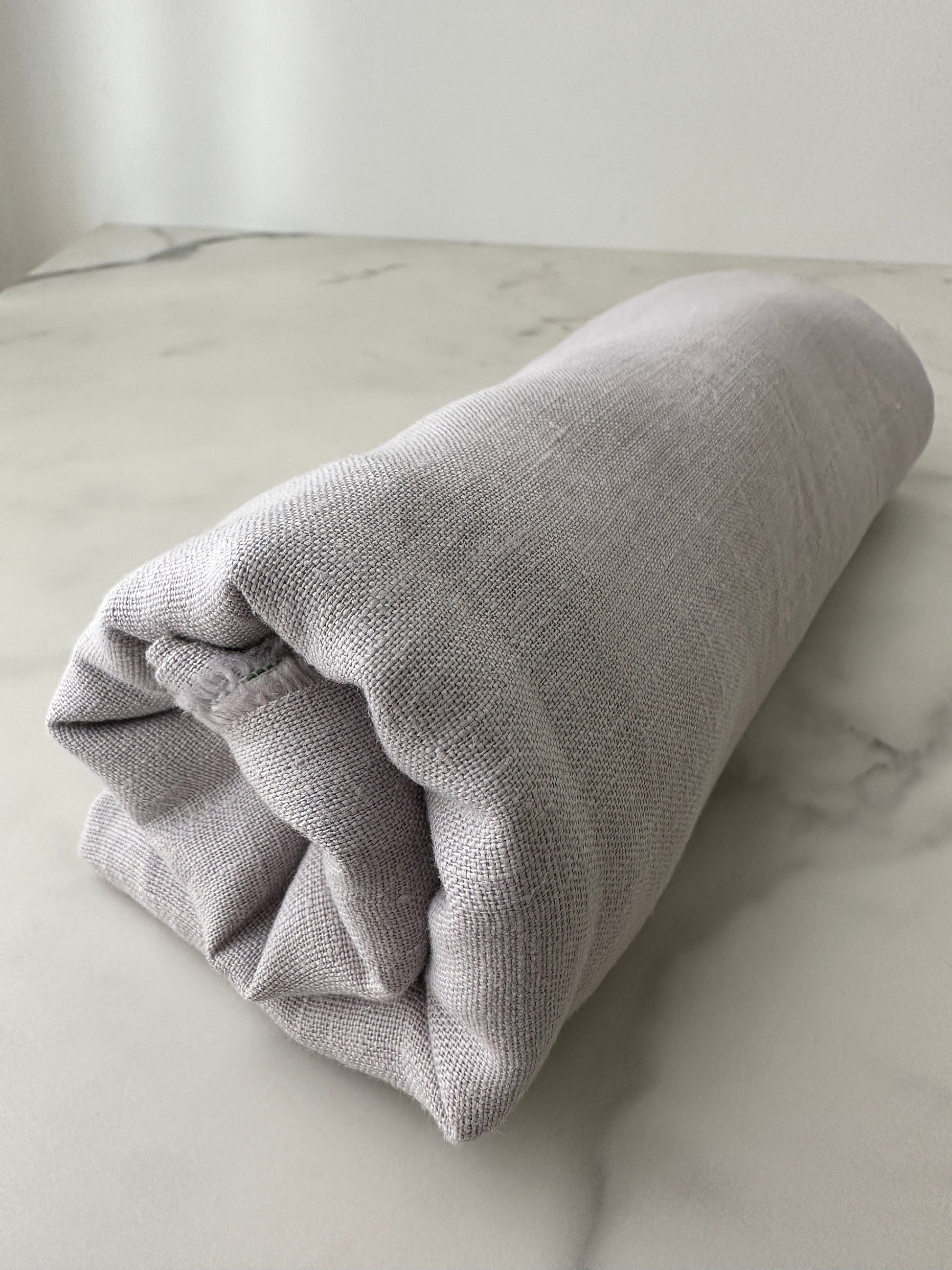 dove gray line fabric softened and washed