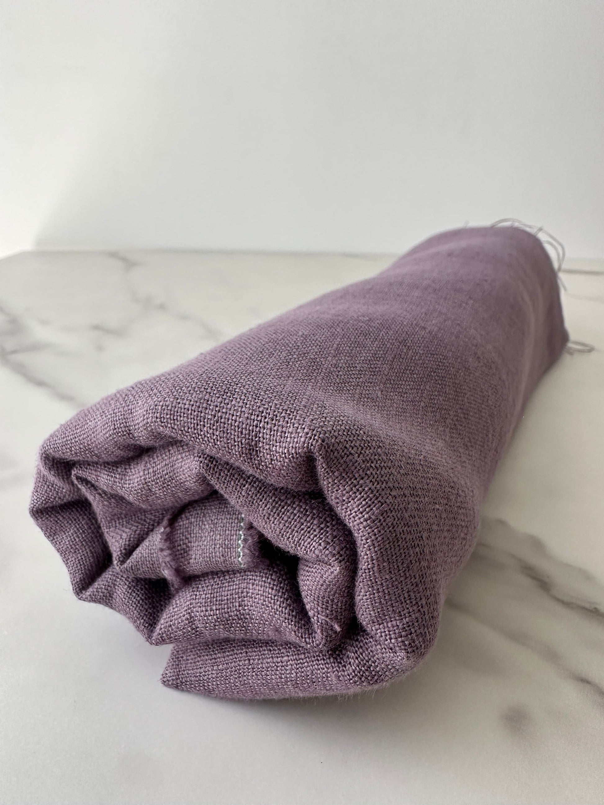 muted dusty purple soft linen by the yard 