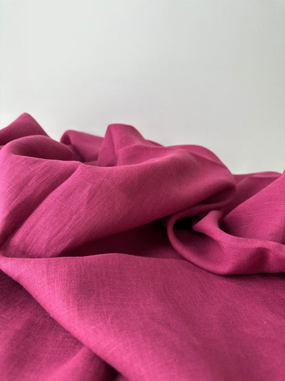 hot pink linen fabric under daylight