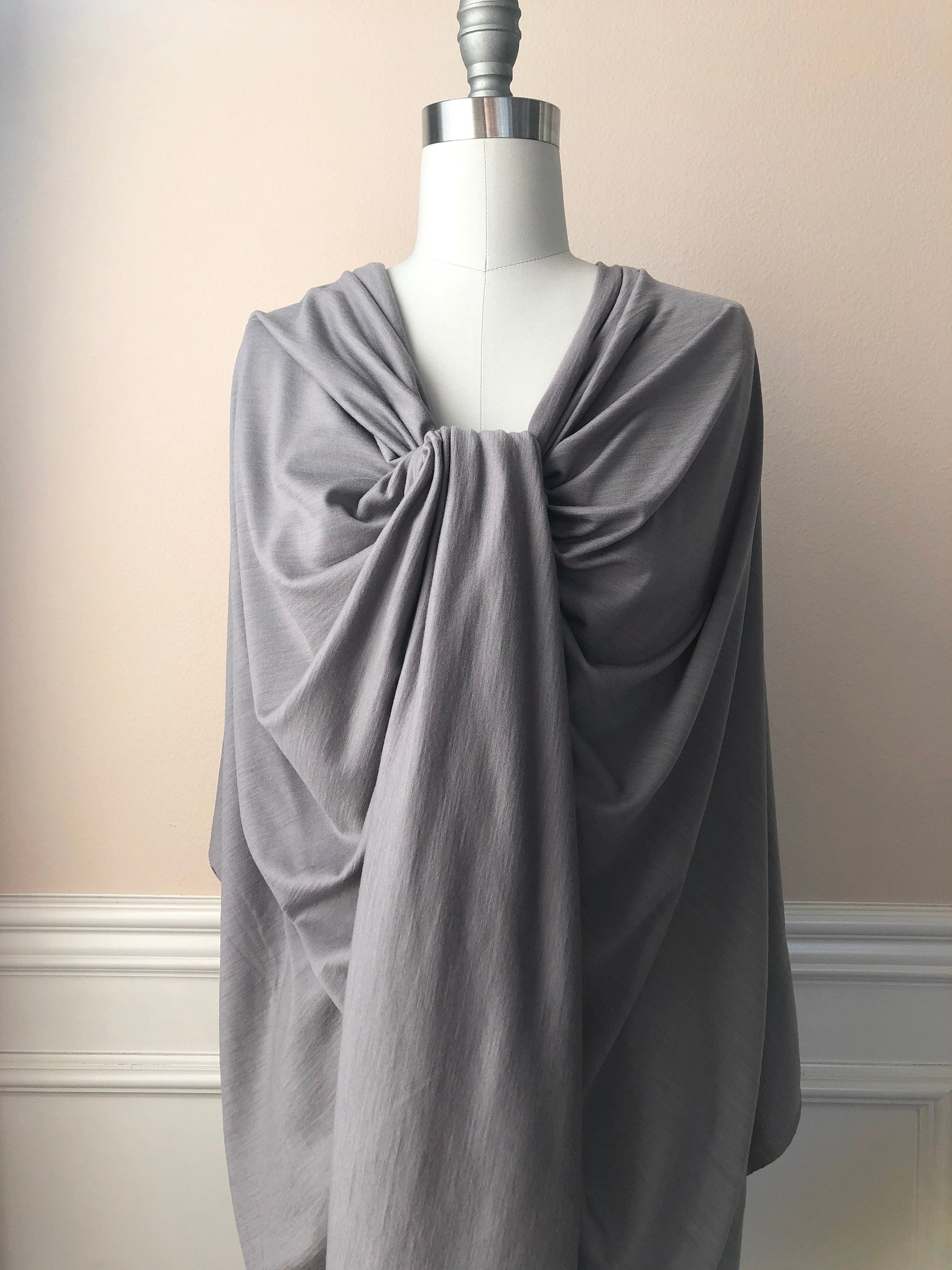 Luxury fine micron merino wool styled as a dress.