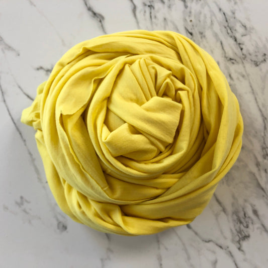 Merino Wool Fabric in a summery yellow hue.