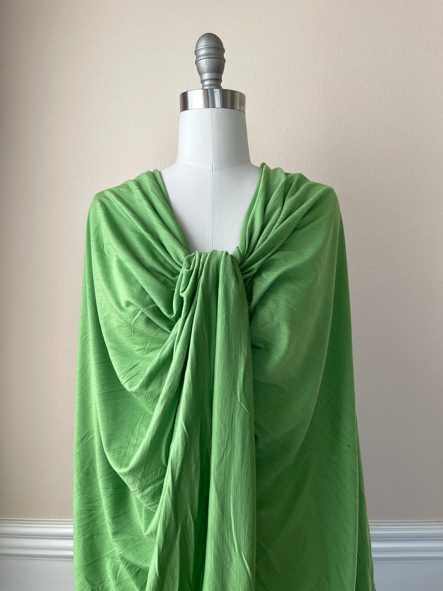 Environmental friendly merino wool in New Grass Green natural looking color.