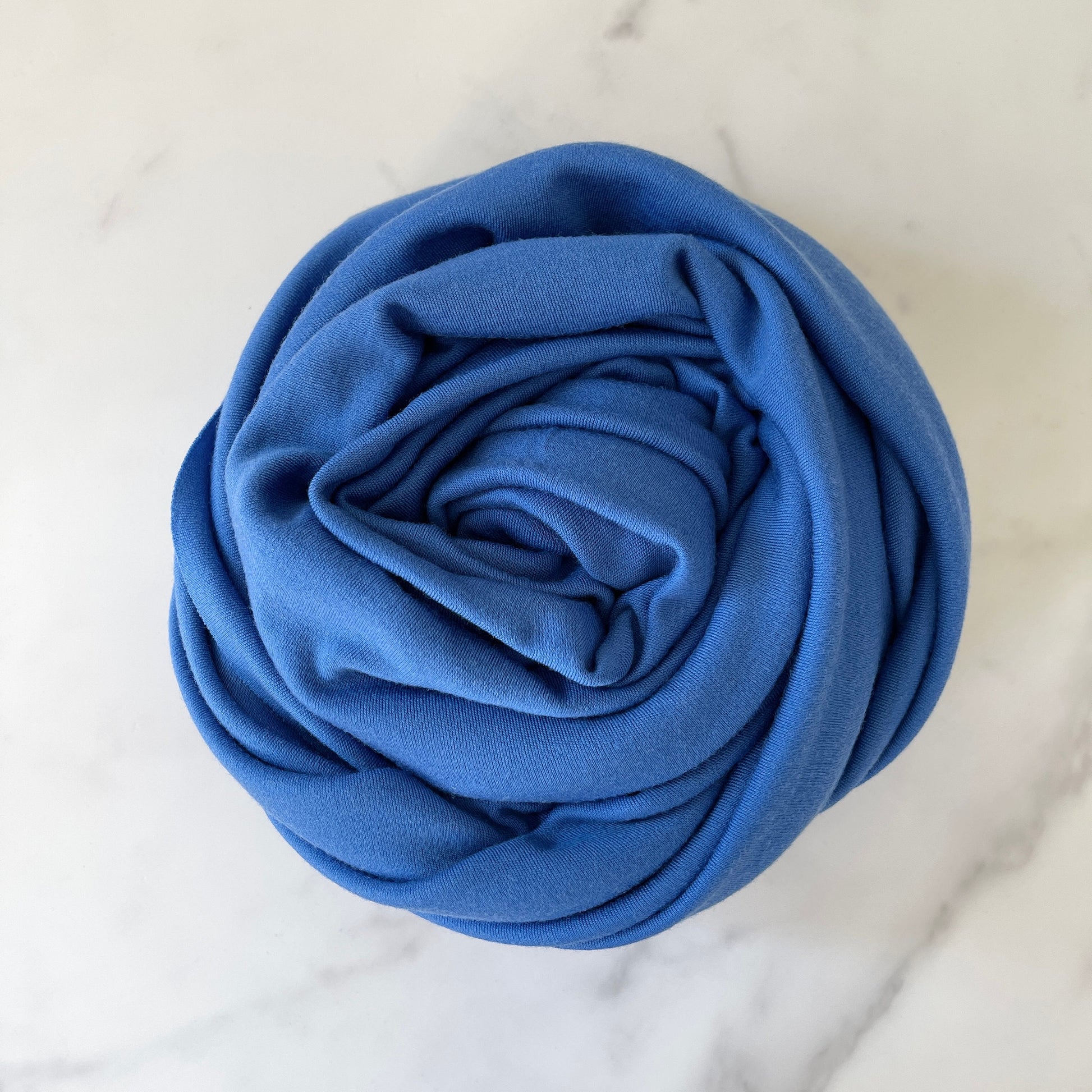 Durable merino wool fabric in blue color.