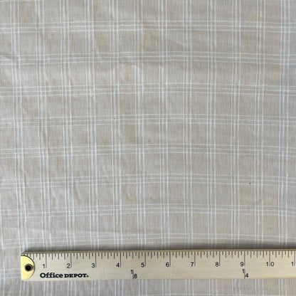 Cotton Jacquard Weave Plaid - Natural (CN1)