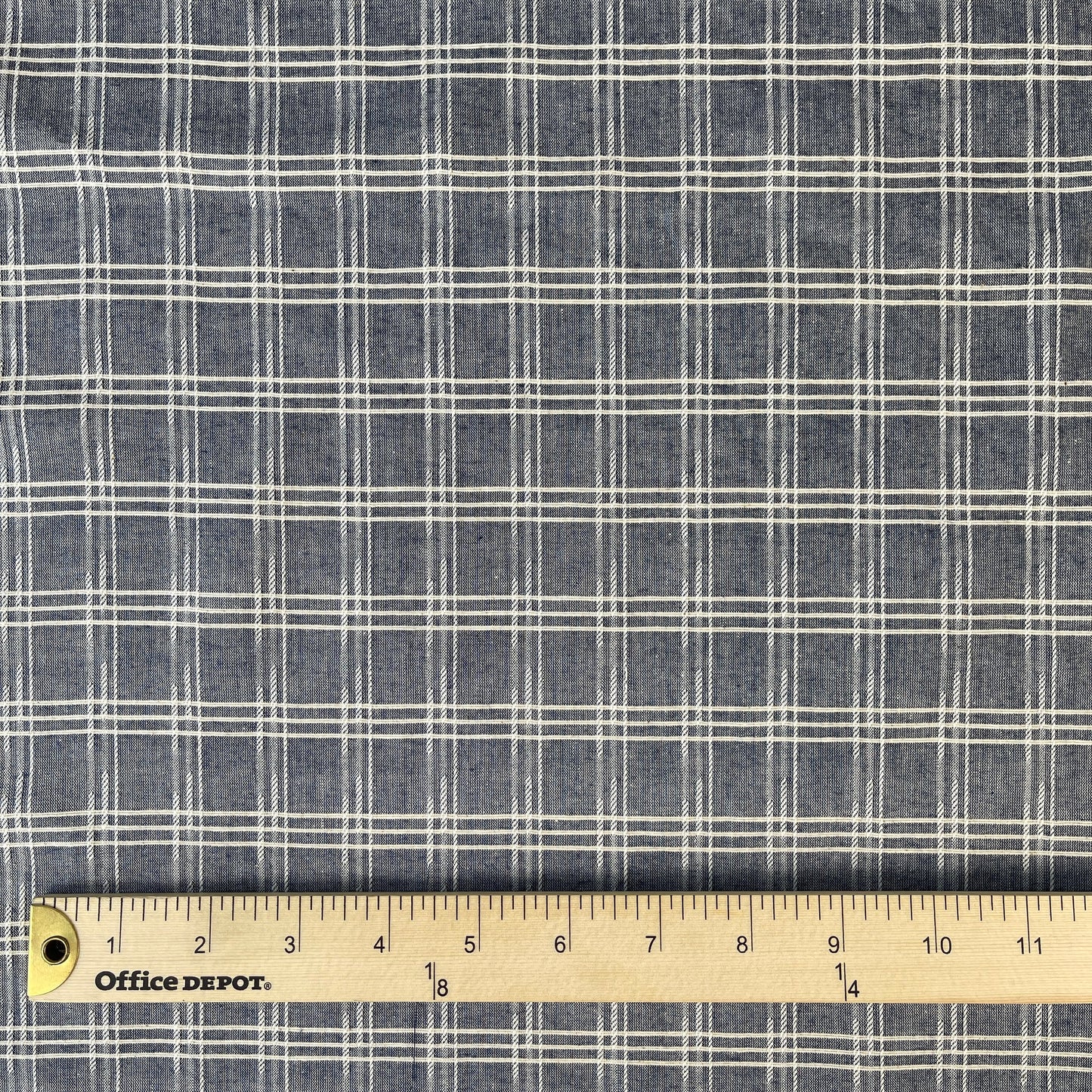 Cotton Jacquard Weave Plaid - Indigo Blue (CN16)