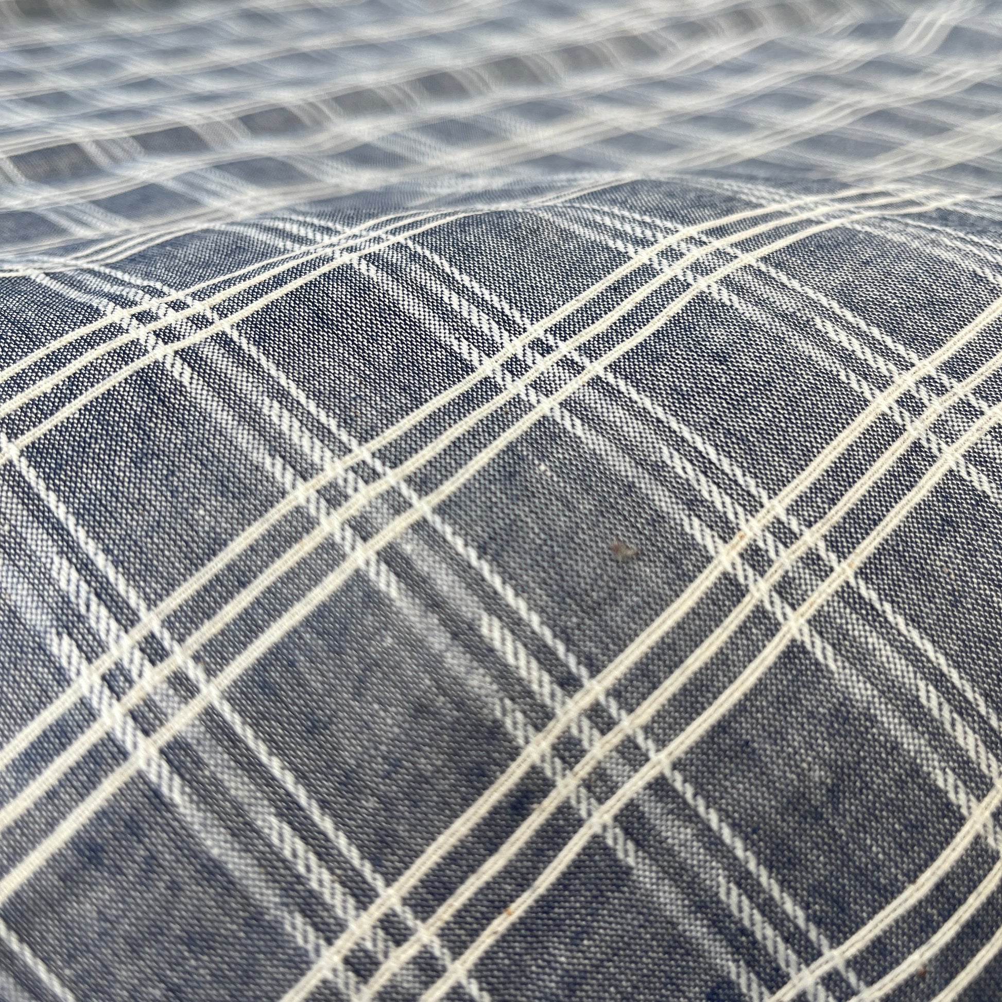 Cotton Jacquard Weave Plaid - Indigo Blue (CN16)