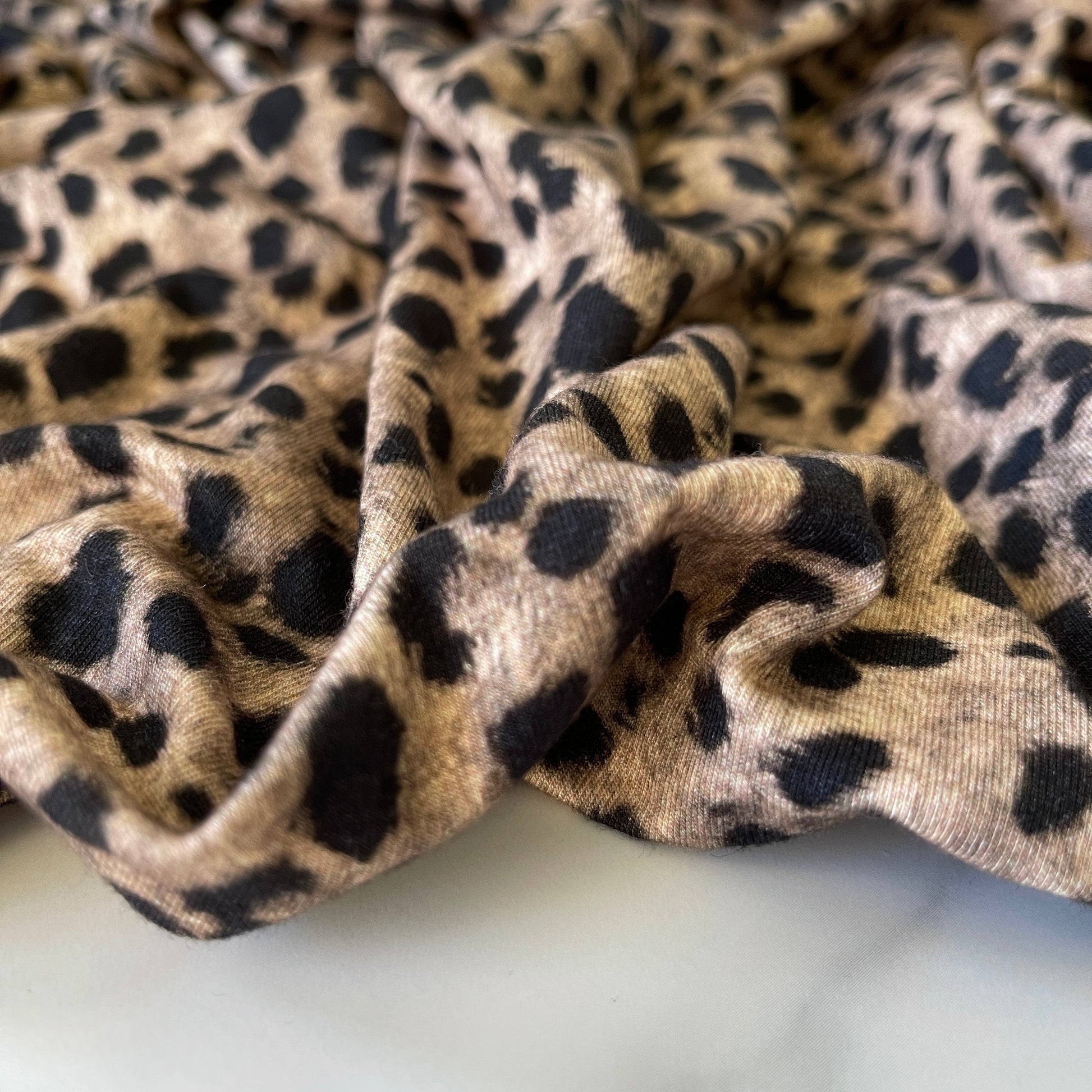 Leopard Animal Print Rayon Spandex 4 Way Stretch Jersey Knit Fabric by The Yard Soft Fabric for Clothes Clothing Legging EZ12