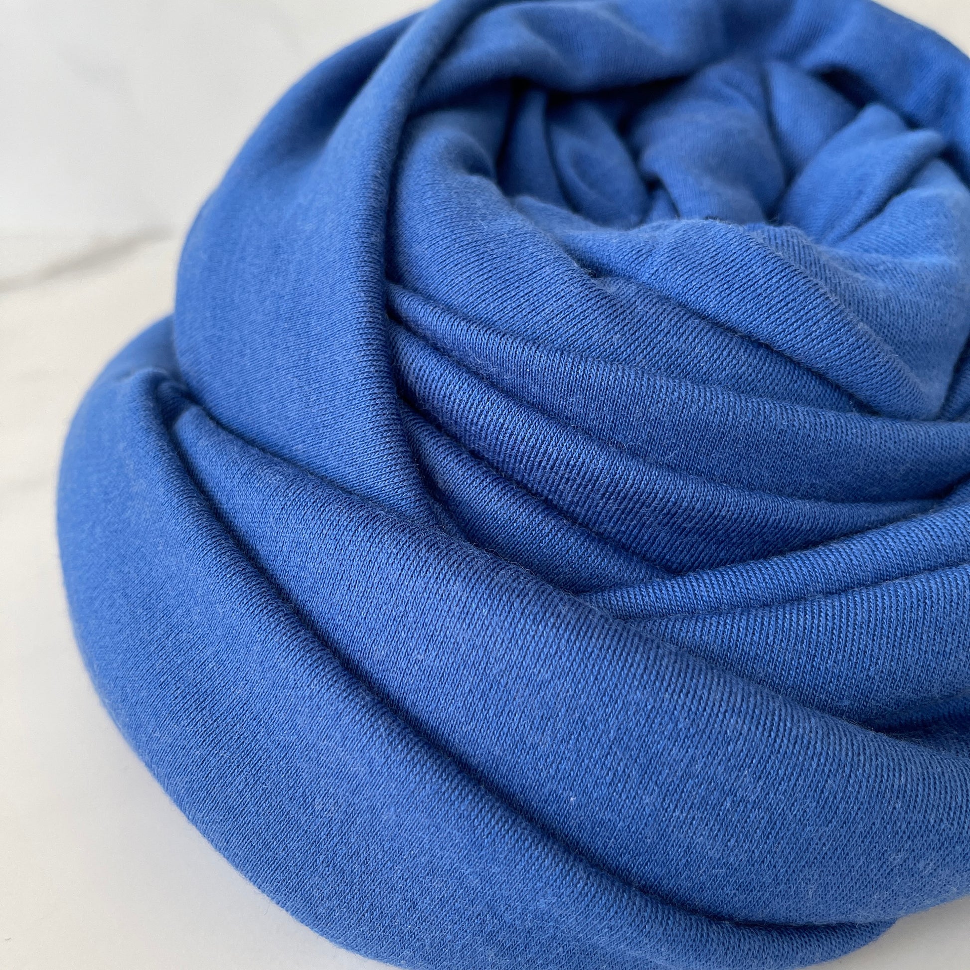 Merino Wool Fabric 240 gsm Wool Fabric By The Yard Stretch Rib Knit Hiking Outdoor Natural Fabric Sewing Clothes -Blue MW045W