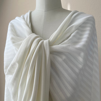 White merino wool stripe blended that is durable.