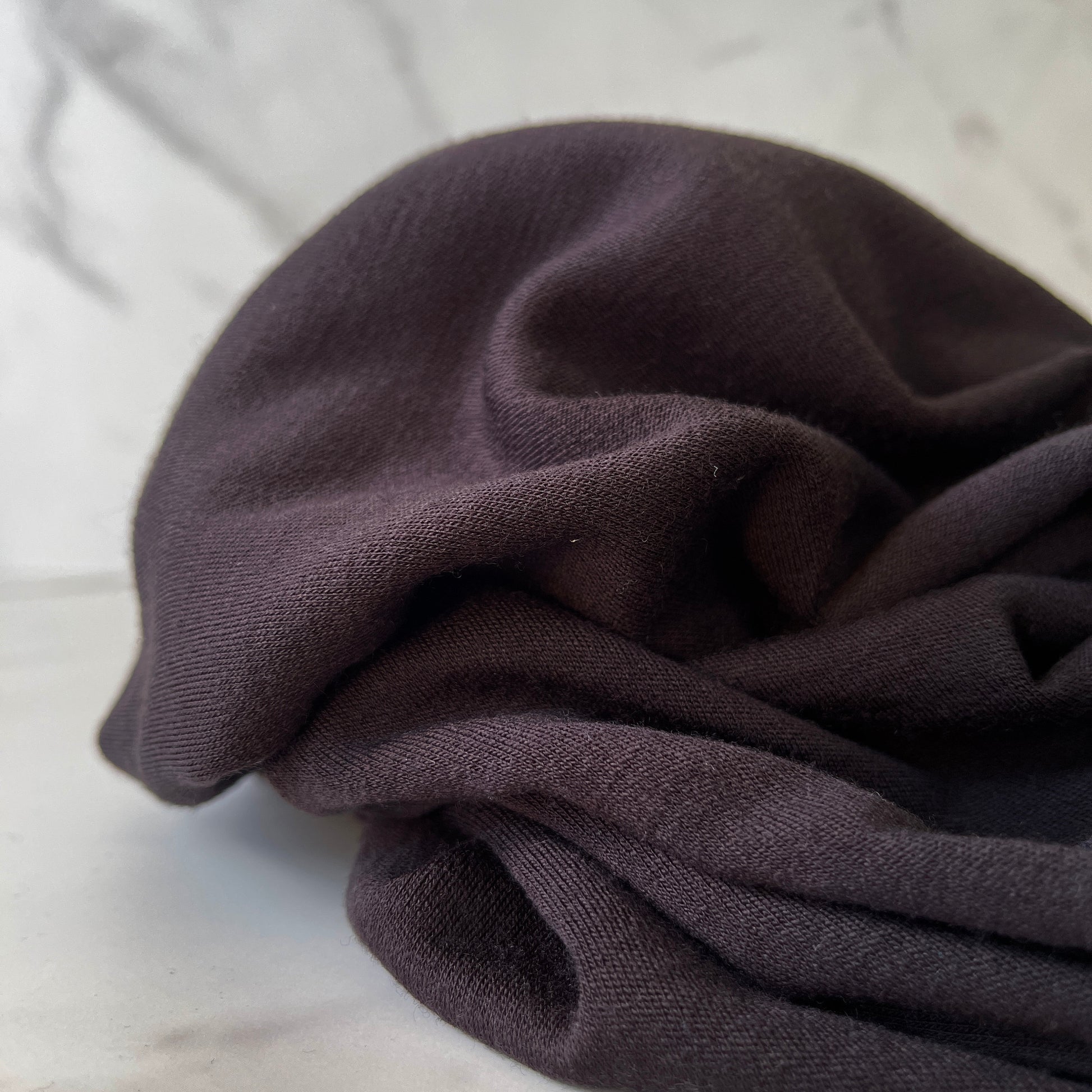 Merino Wool Fabric 240 gsm Wool Fabric By The Yard Stretch Rib Knit Hiking Outdoor Natural Fabric Sewing Clothes -Black Coffee MW042W