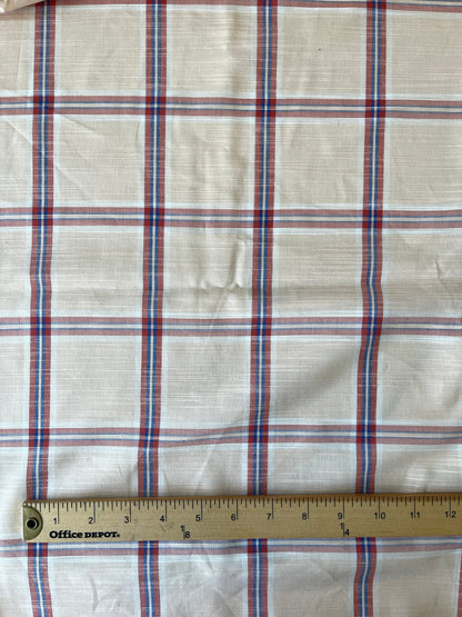 Cotton Plaid Slub - Peach Multicolor (CN28)