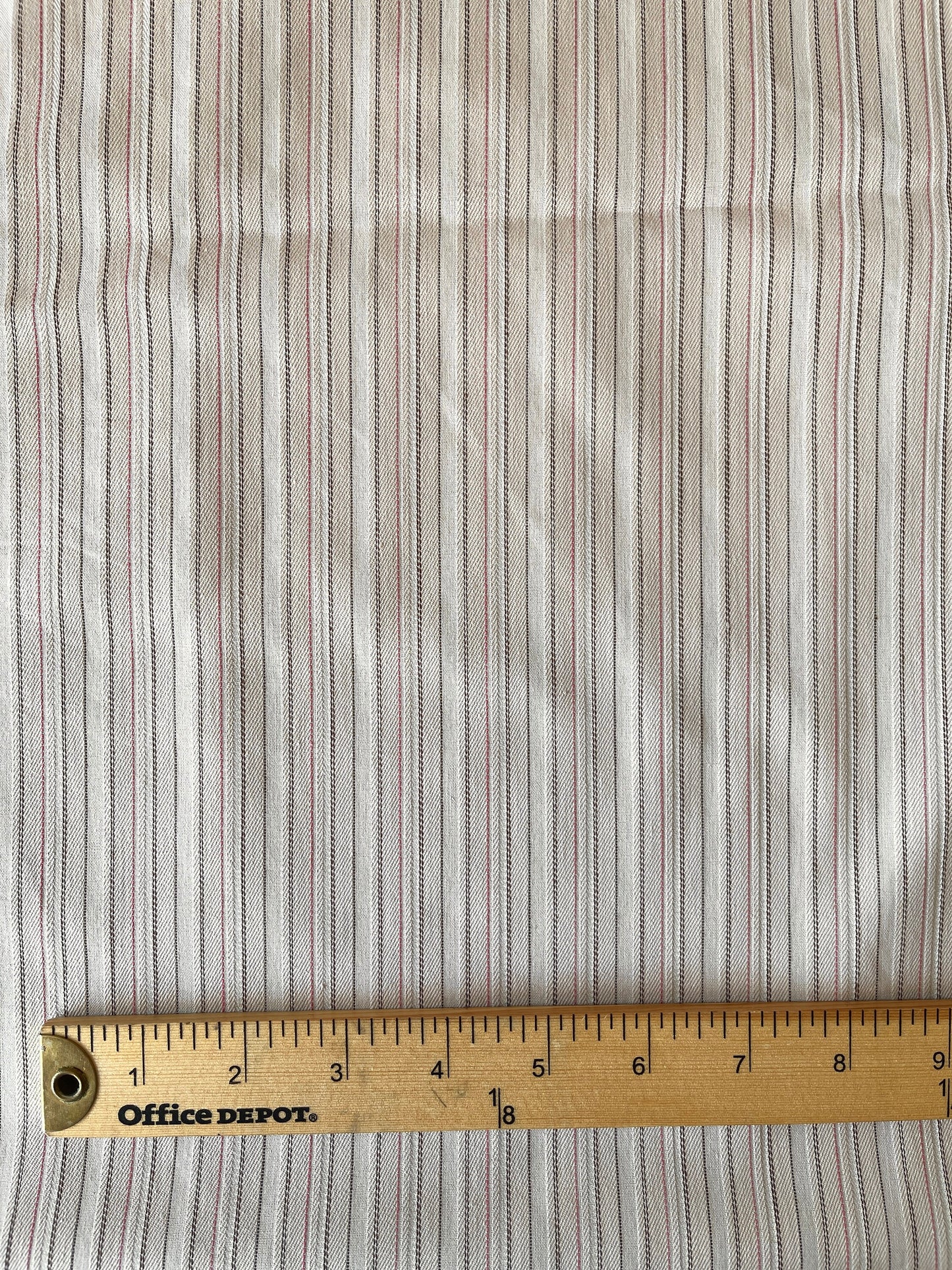 Stretch Poplin Jacquard Stripe Fabric by The Yard Stretch Woven Stripe Shirting for Sewing Top Dress - Sand Pink CN29