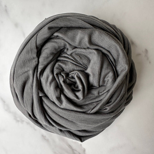 Stylish gray color merino wool fabric.