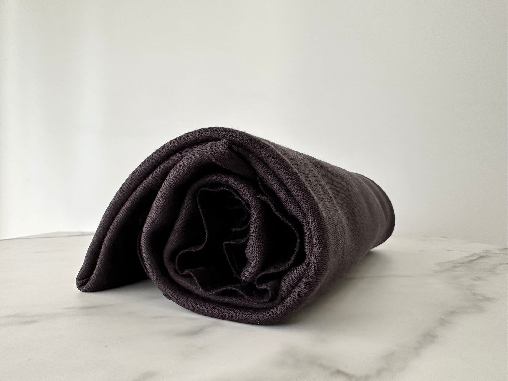 Merino Wool Fabric 225 gsm Wool Knit Fabric By The Yard Stretch Rib Knit 100% Merino Wool Natural Fabric Quilting Sewing -Ebony MW047