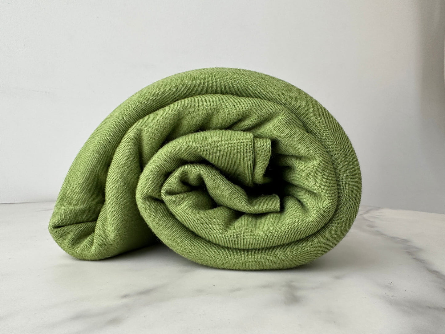 Merino Wool Fabric 225 gsm Wool Knit Fabric By The Yard Stretch Rib Knit 100% Merino Wool Natural Fabric Sewing- Avocado Green MW054