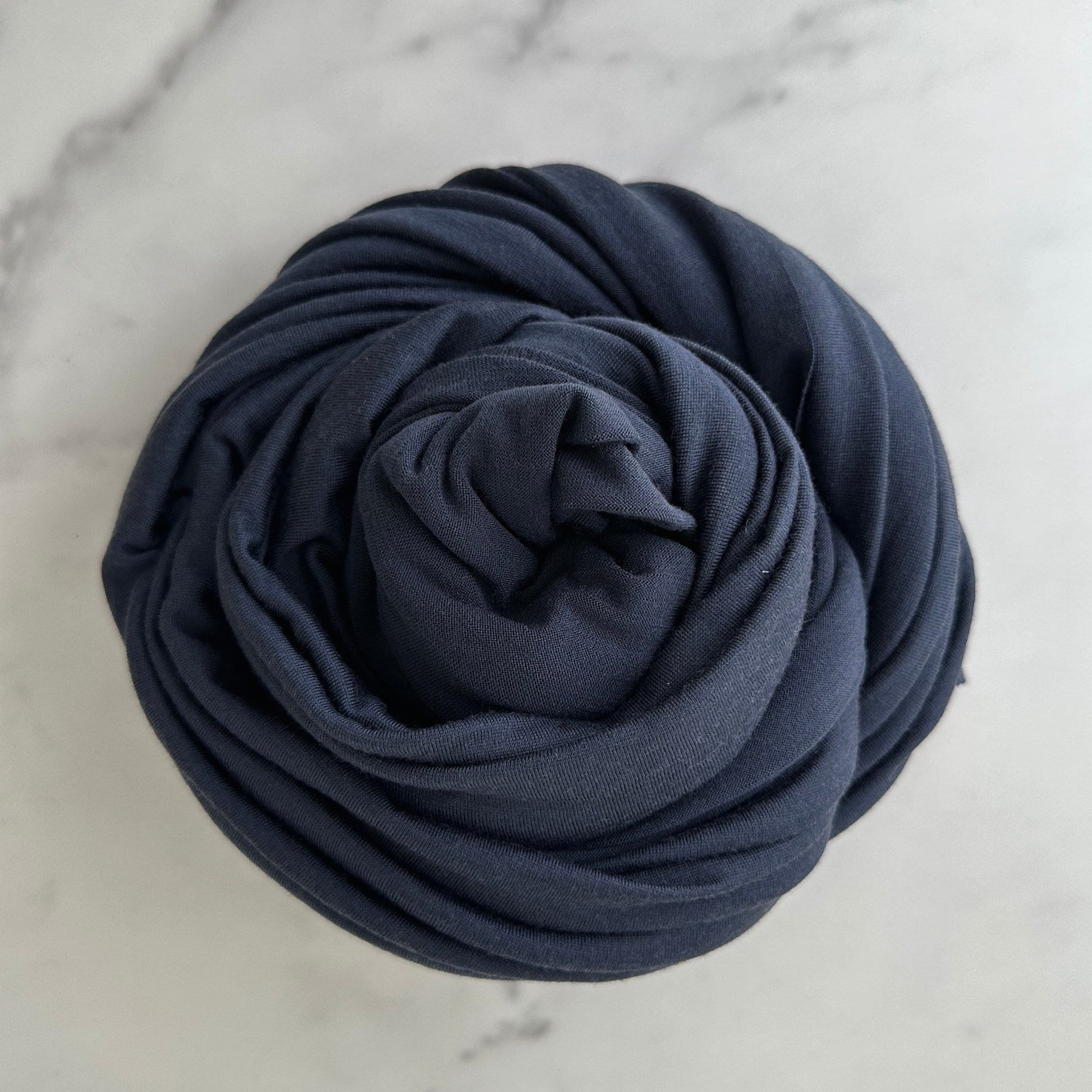 Merino Wool Fabric Knit Fabric by the Yard Soft Stretch Natural Wool Jersey Fabric Sewing Quilting Everyday Wear Midnight Blue MD047