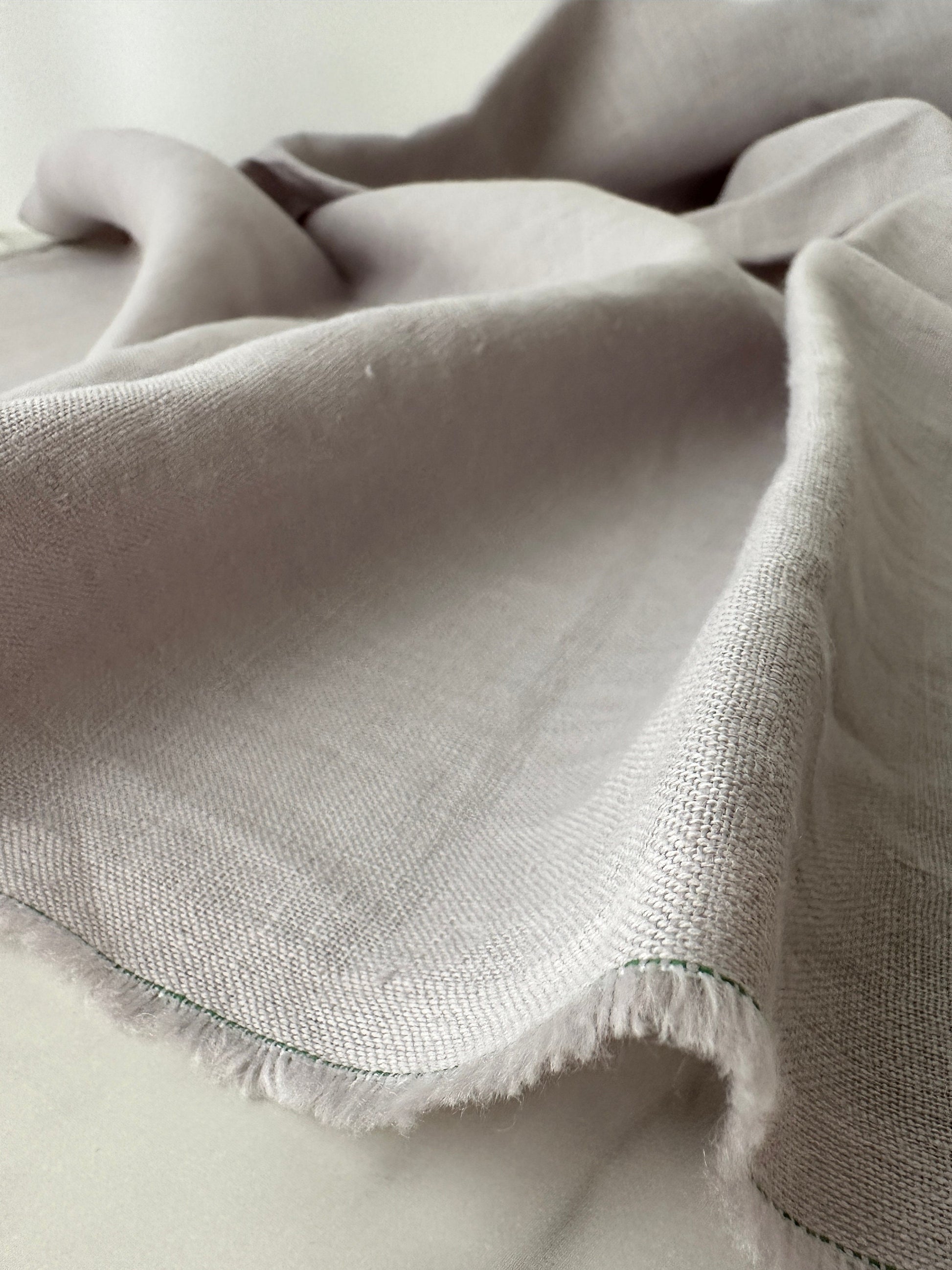 Linen Fabric by The Yard. Certified European Flax & OEKO-Tex 100. Mid weight Softened Woven Linen from U.S.A. Seller- Dove Gray LN-DGY