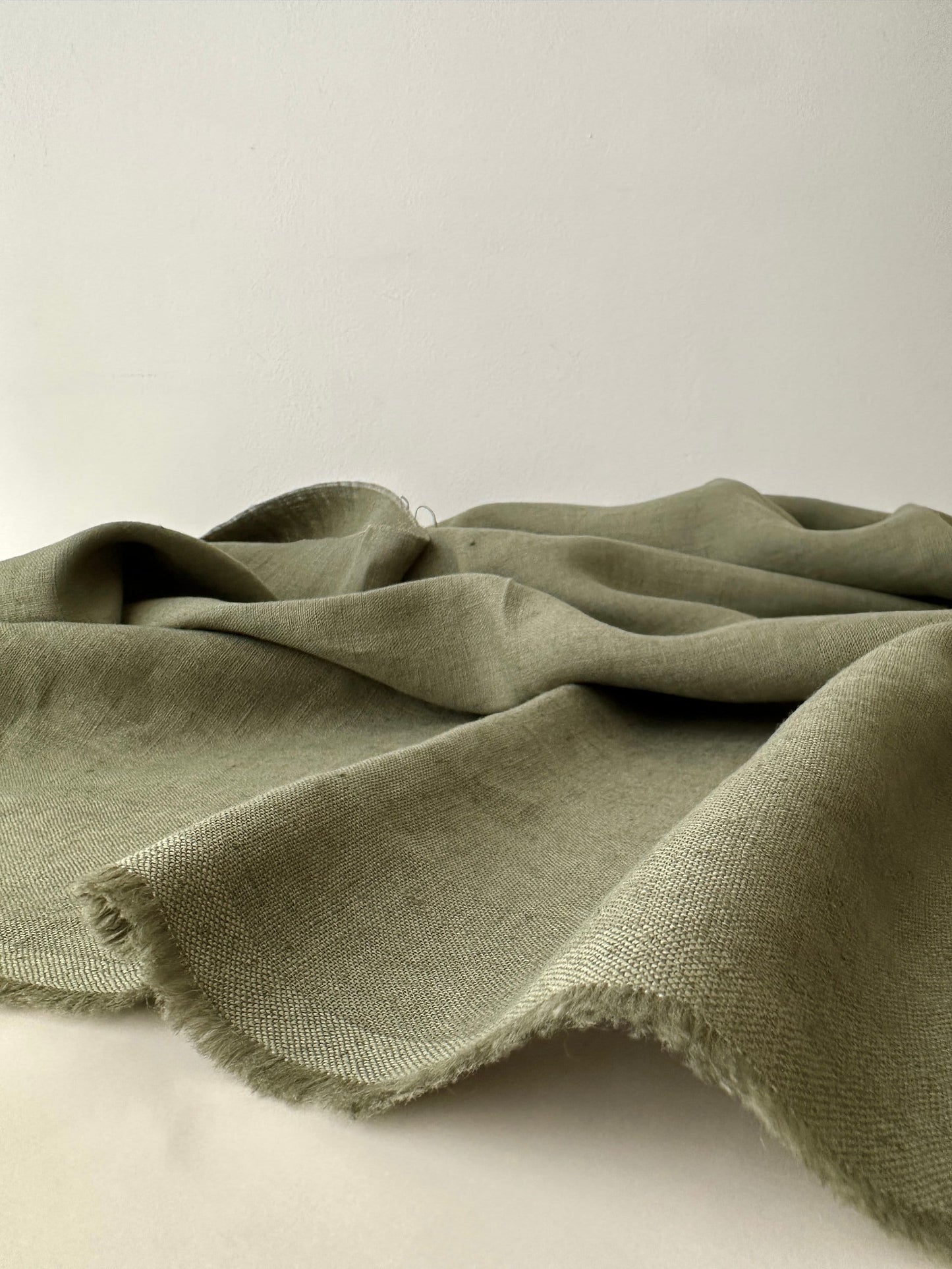 Linen Fabric by The Yard. Certified European Flax & OEKO-Tex 100. Mid weight Softened Woven Linen from U.S.A. Seller- Hunter Green LN-HUN