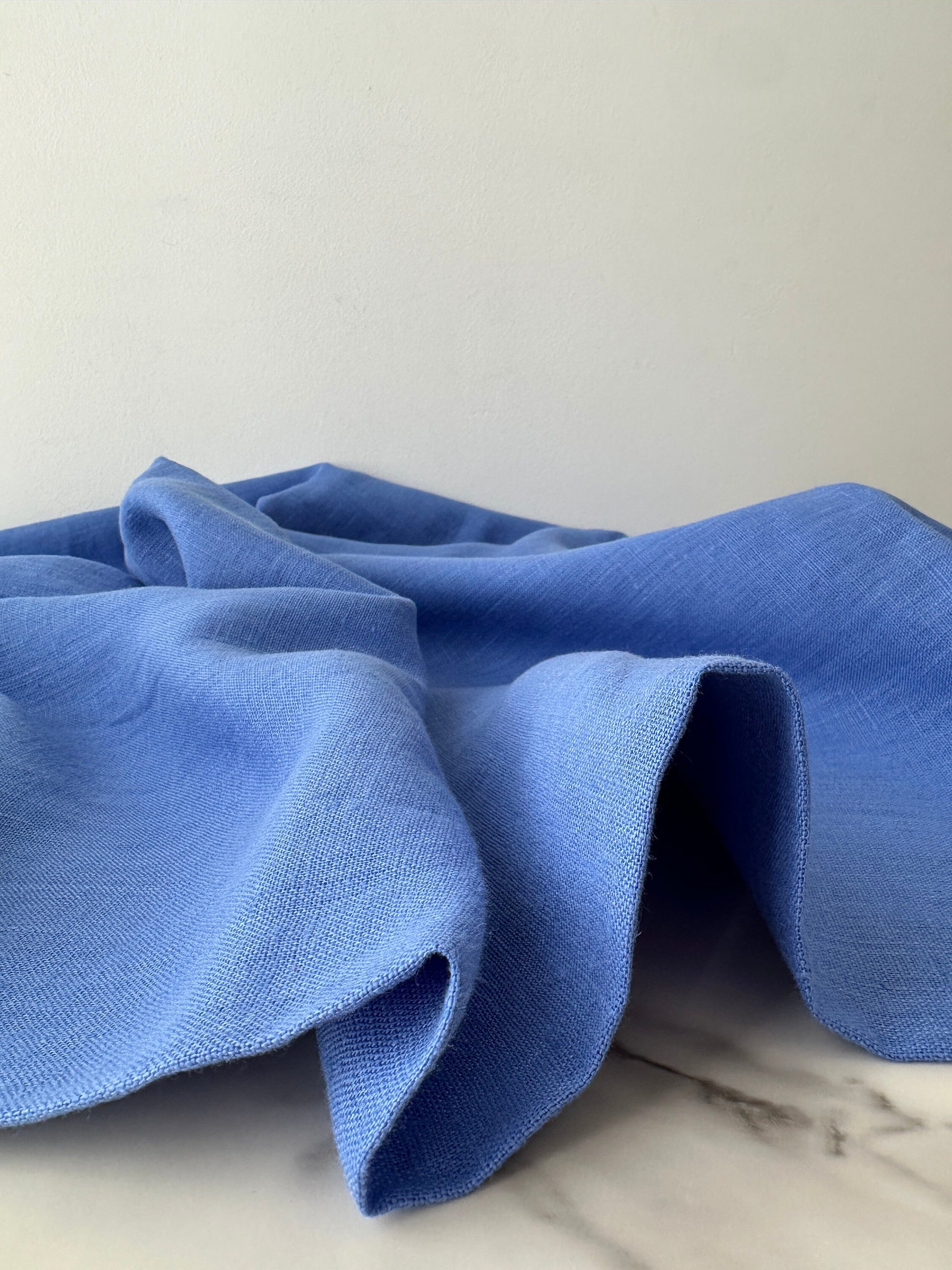 Linen Fabric by The Yard. Certified European Flax & OEKO-Tex 100. Mid weight Softened Woven Linen from U.S.A. Seller- Blue Orchid LN-BOR