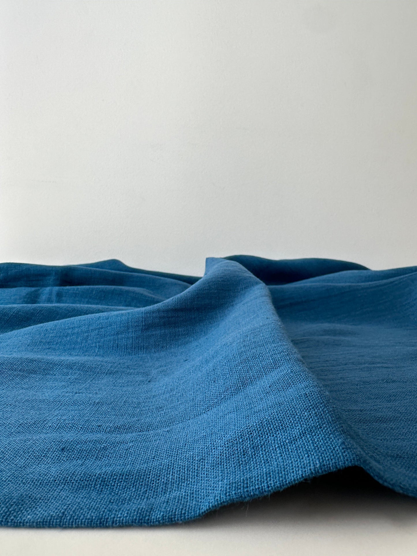 Linen Fabric by The Yard. Certified European Flax & OEKO-Tex 100. Mid weight Softened Woven Linen from U.S.A. Seller- Peacock Blue LN-PCK