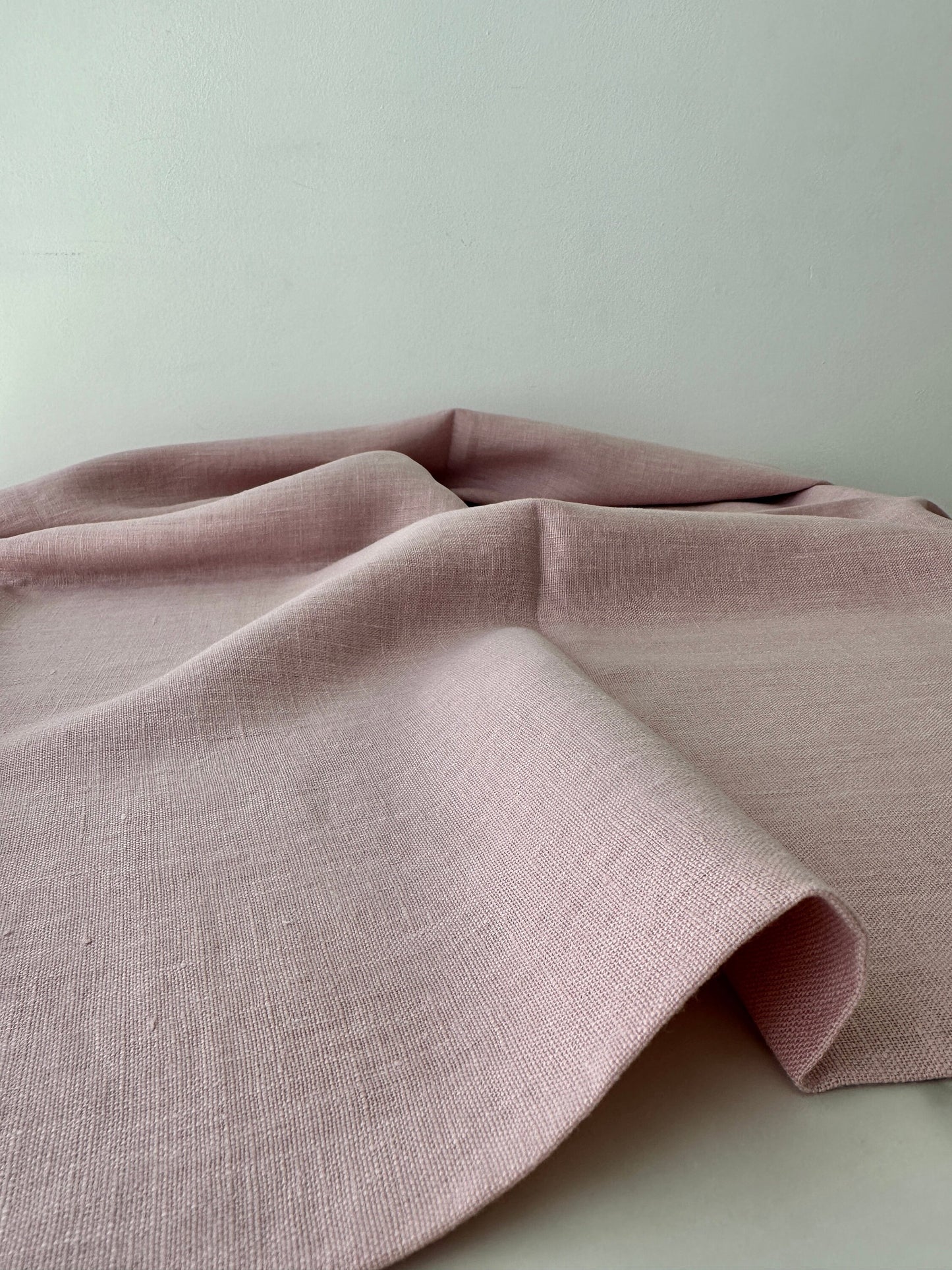 Linen Fabric by The Yard. Certified European Flax & OEKO-Tex 100. Mid weight Softened Woven Linen from U.S.A. Seller- Light Orchid LN-LOR