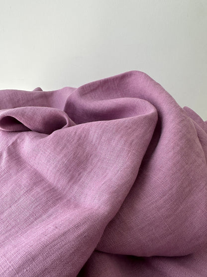 Linen Fabric by The Yard. Certified European Flax & OEKO-Tex 100. Mid weight Softened Woven Linen from U.S.A. Seller- Dewberry Purple LN-DWP