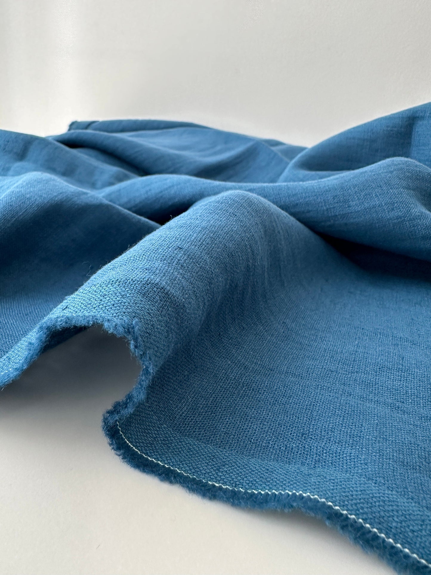 Linen Fabric by The Yard. Certified European Flax & OEKO-Tex 100. Mid weight Softened Woven Linen from U.S.A. Seller- Peacock Blue LN-PCK