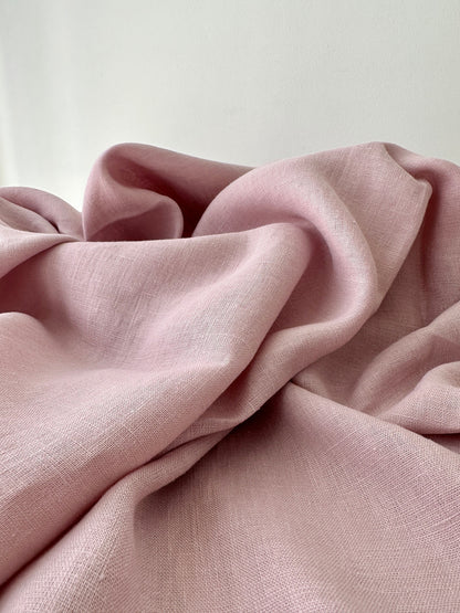 Linen Fabric by The Yard. Certified European Flax & OEKO-Tex 100. Mid weight Softened Woven Linen from U.S.A. Seller- Light Orchid LN-LOR