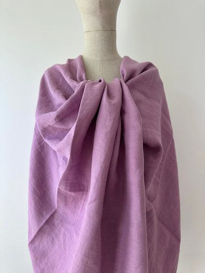 Linen Fabric by The Yard. Certified European Flax & OEKO-Tex 100. Mid weight Softened Woven Linen from U.S.A. Seller- Dewberry Purple LN-DWP