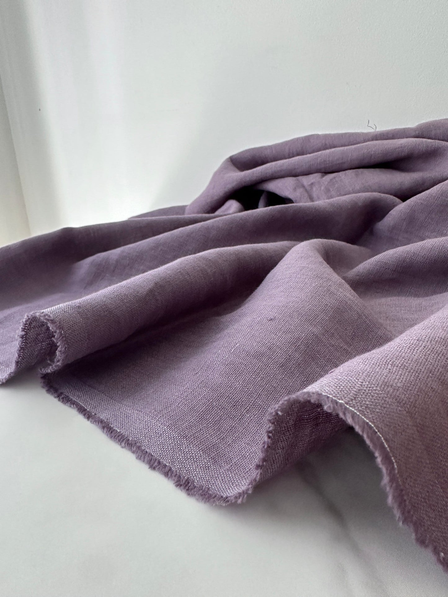 Linen Fabric by The Yard. Certified European Flax & OEKO-Tex 100. Mid weight Softened Woven Linen from U.S.A. Seller- Plum Dandy LN-PLD