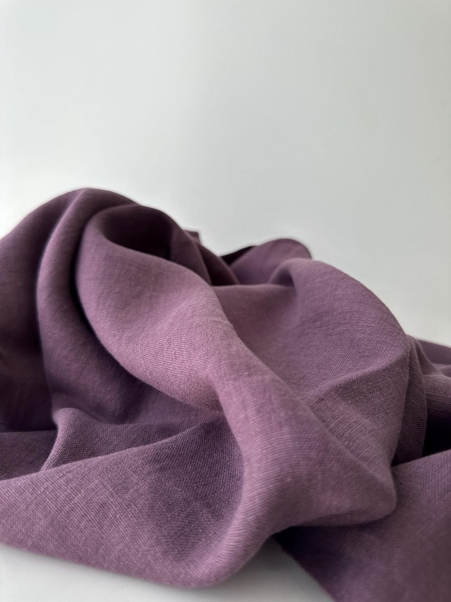 Linen Fabric by The Yard. Certified European Flax & OEKO-Tex 100. Mid weight Softened Woven Linen from U.S.A. Seller- Raisin LN-RSN