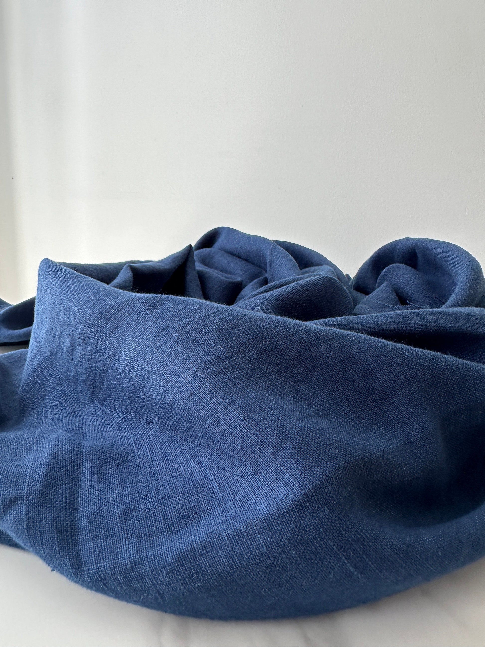 indigo linen fabric modern textile for garments