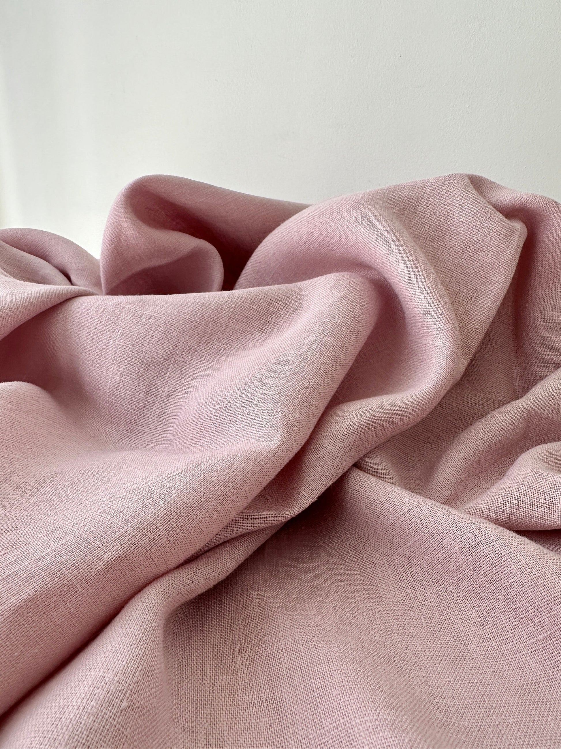 light orchid linen fabric to shown weave construction