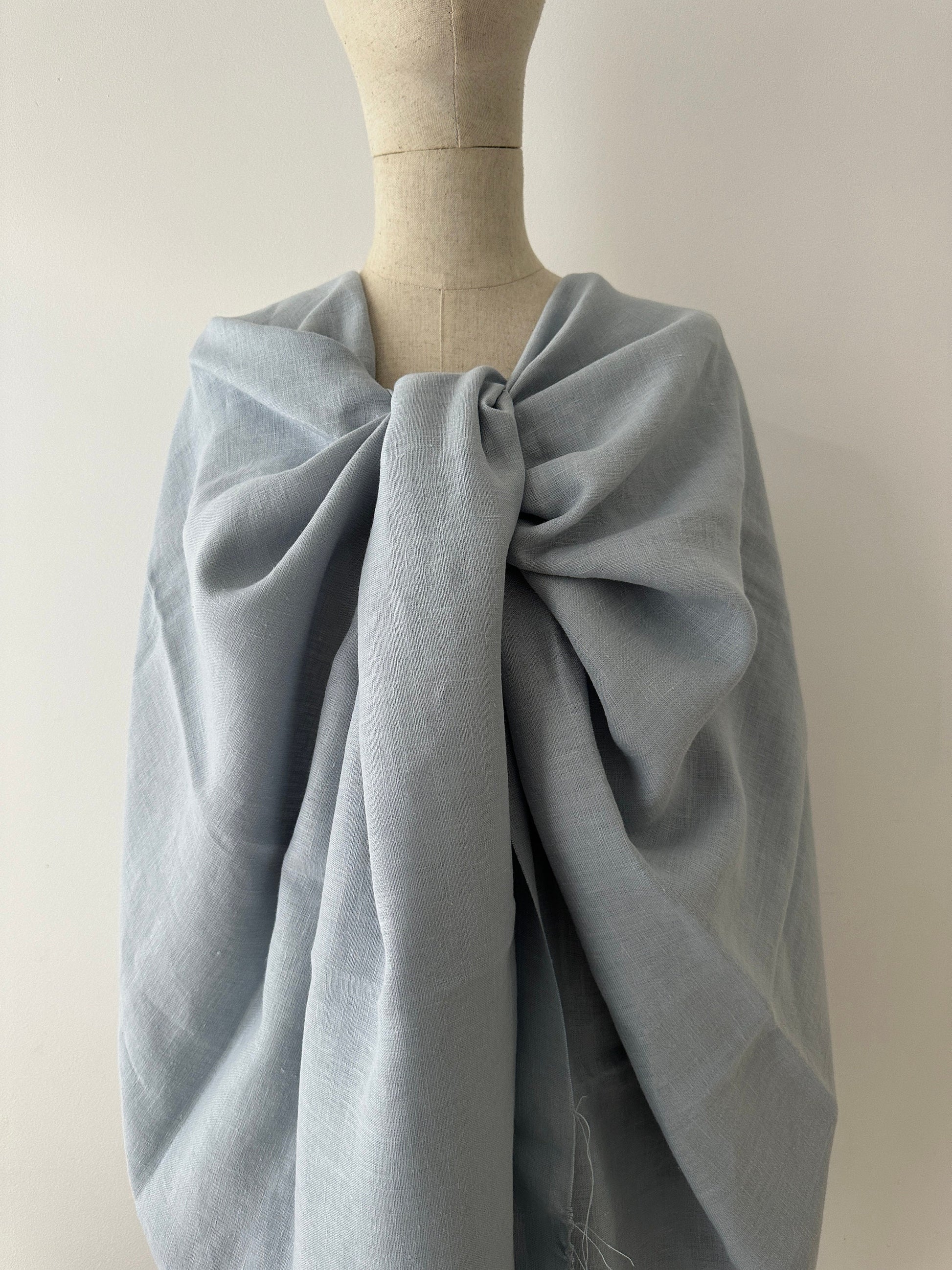 light blue linen fabric for resort dress prohect