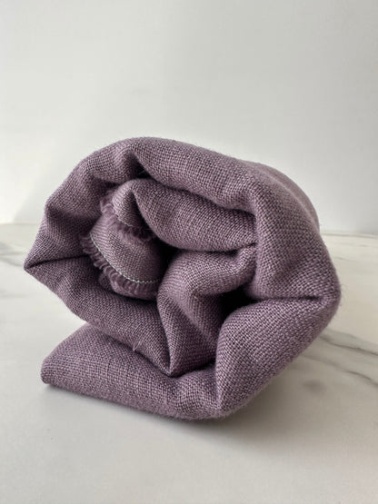 woven linen fabric side view to show texture and detail