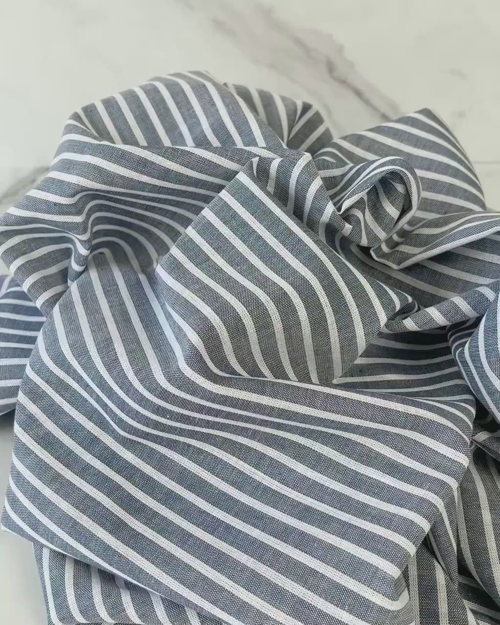 Cotton Poplin Lawn Stripe - Blue White (CN18) – Hobby Fabric