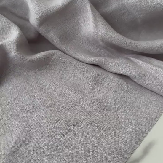 Linen Fabric by The Yard. Certified European Flax & OEKO-Tex 100. Mid weight Softened Woven Linen from U.S.A. Seller- Dove Gray LN-DGY