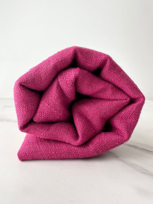 magenta pink linen fabric slub texture 