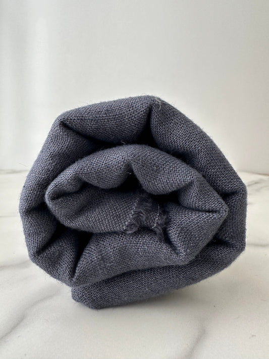 smoke gray linen fabric texture with cool tone
